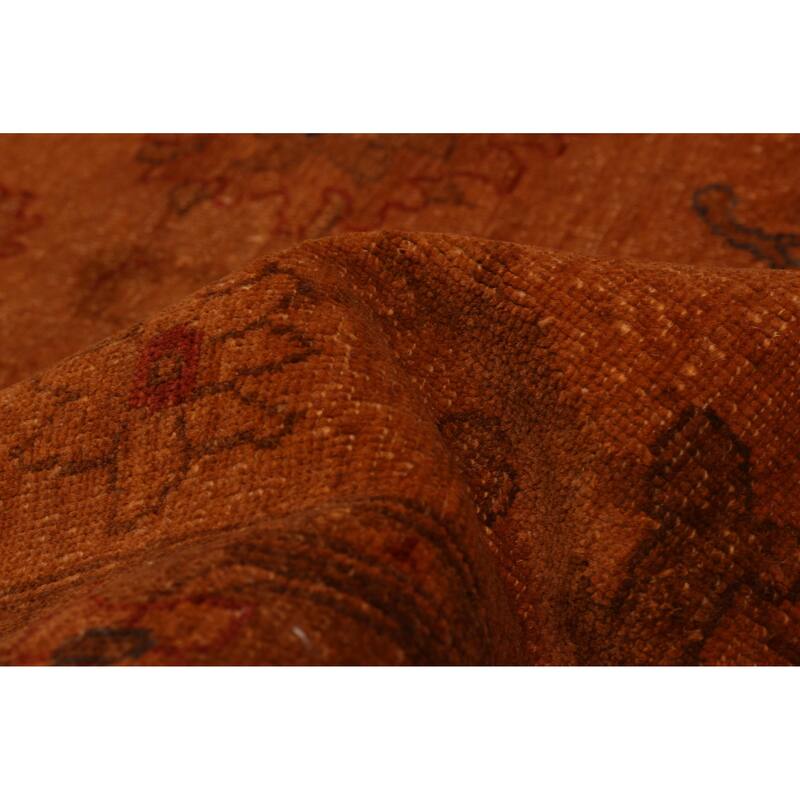 ECARPETGALLERY Hand-knotted Vibrance Copper Wool Rug - 5'9 x 8'11
