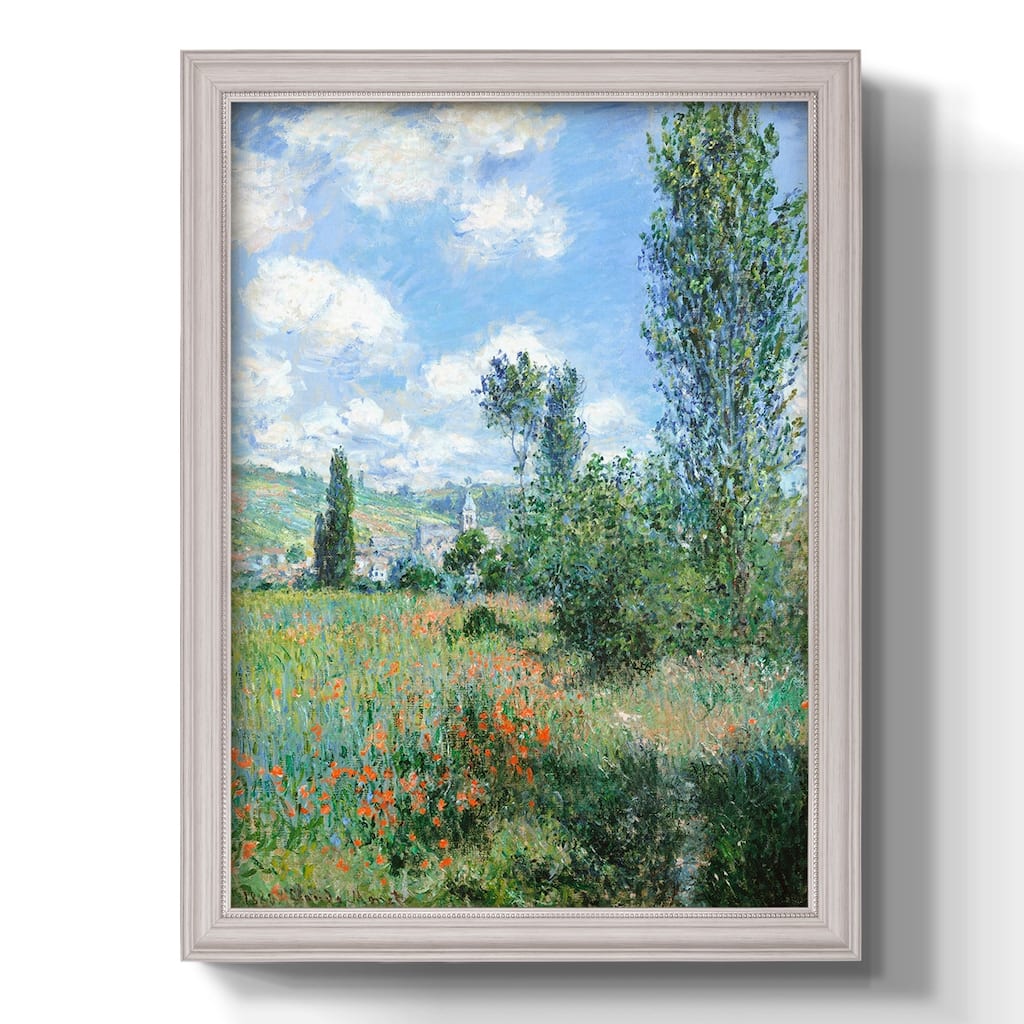 View of Vétheuil Premium Framed Canvas- Ready to Hang