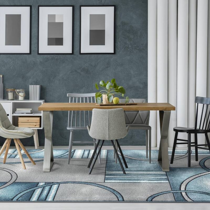Luxe Weavers Art Deco Geometric Area Rug, Non-Shedding Carpet
