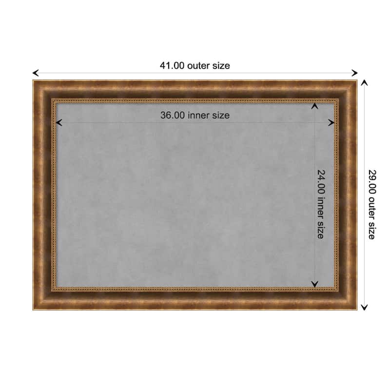 Amanti Art Manhattan Bronze Framed Magnetic Board - Board Size 36x24