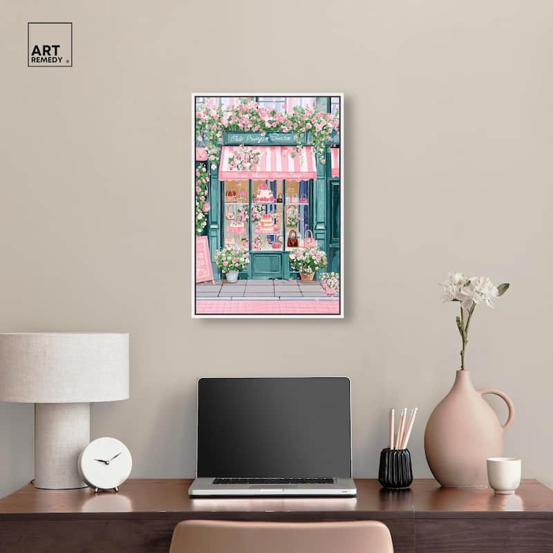 Whimsical Storefront Canvas by Art Remedy