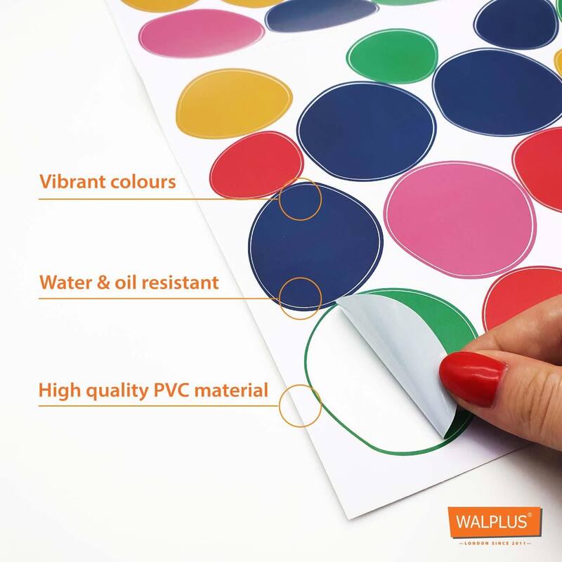 Dalmatian Polka Dots Colourful Wall Stickers Home Decals Nursery Decor - Multi