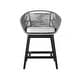 preview thumbnail 64 of 69, Tutti Frutti Solid Eucalyptus Wood and Rope Outdoor Patio Counter or Bar Height Barstool