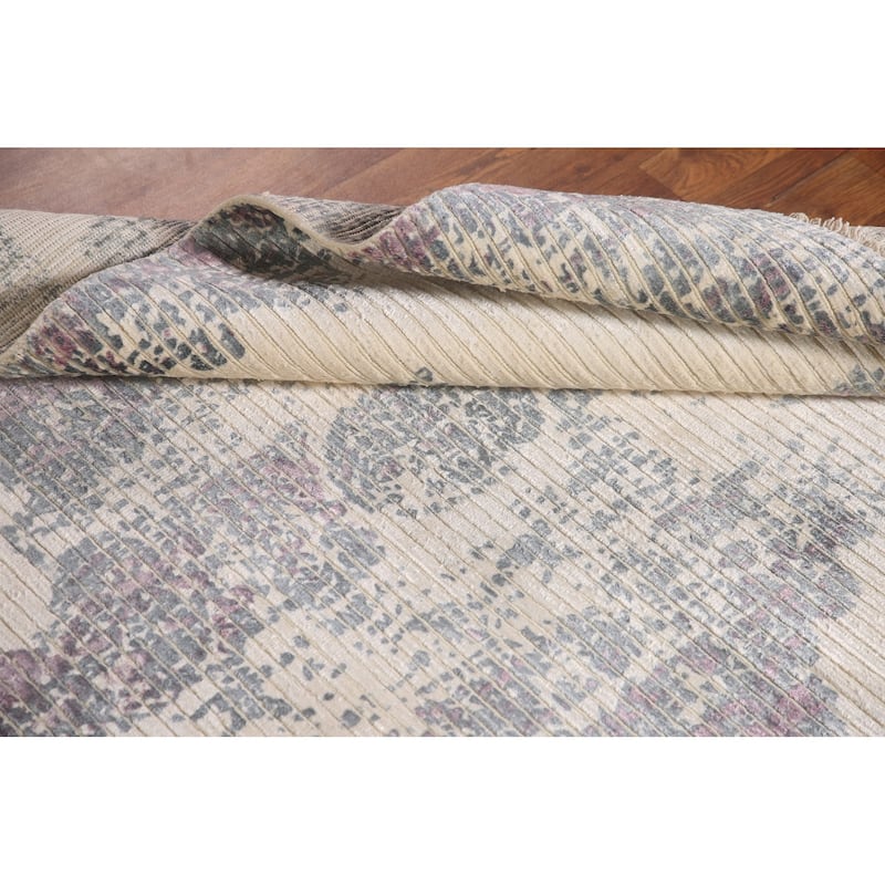 Moder / Abstract Accent Rug Handmade Wool Carpet - 3'11"x 5'10"