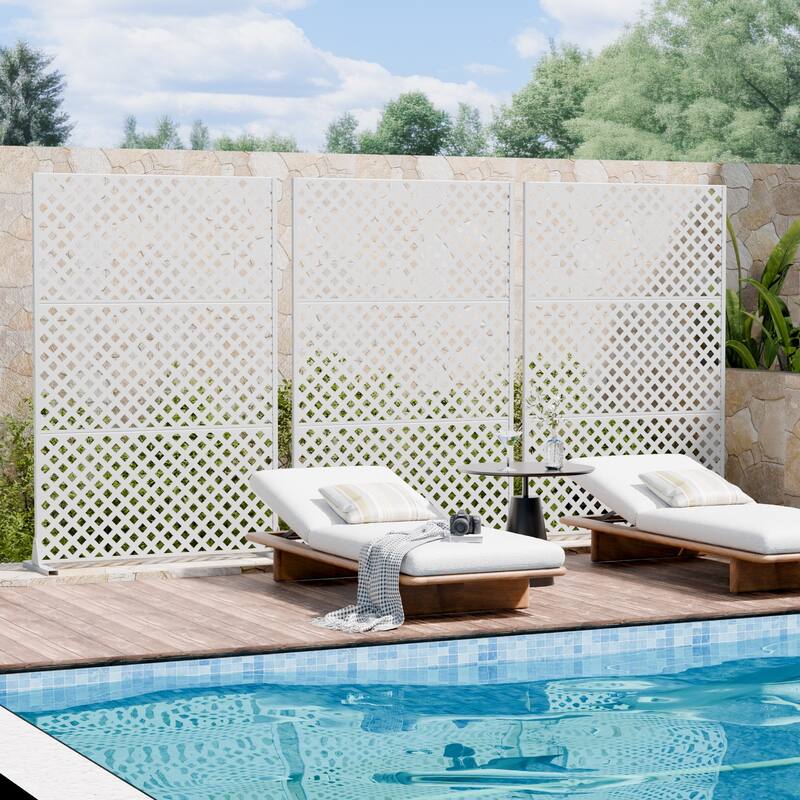 Outdoor Rectangle Privacy Screens Metal Screen Fence Panel