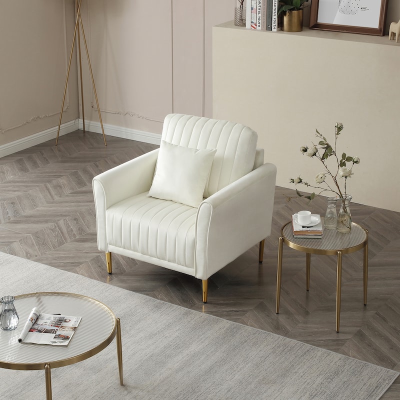 Velvet Accent Chair Living Room Chair