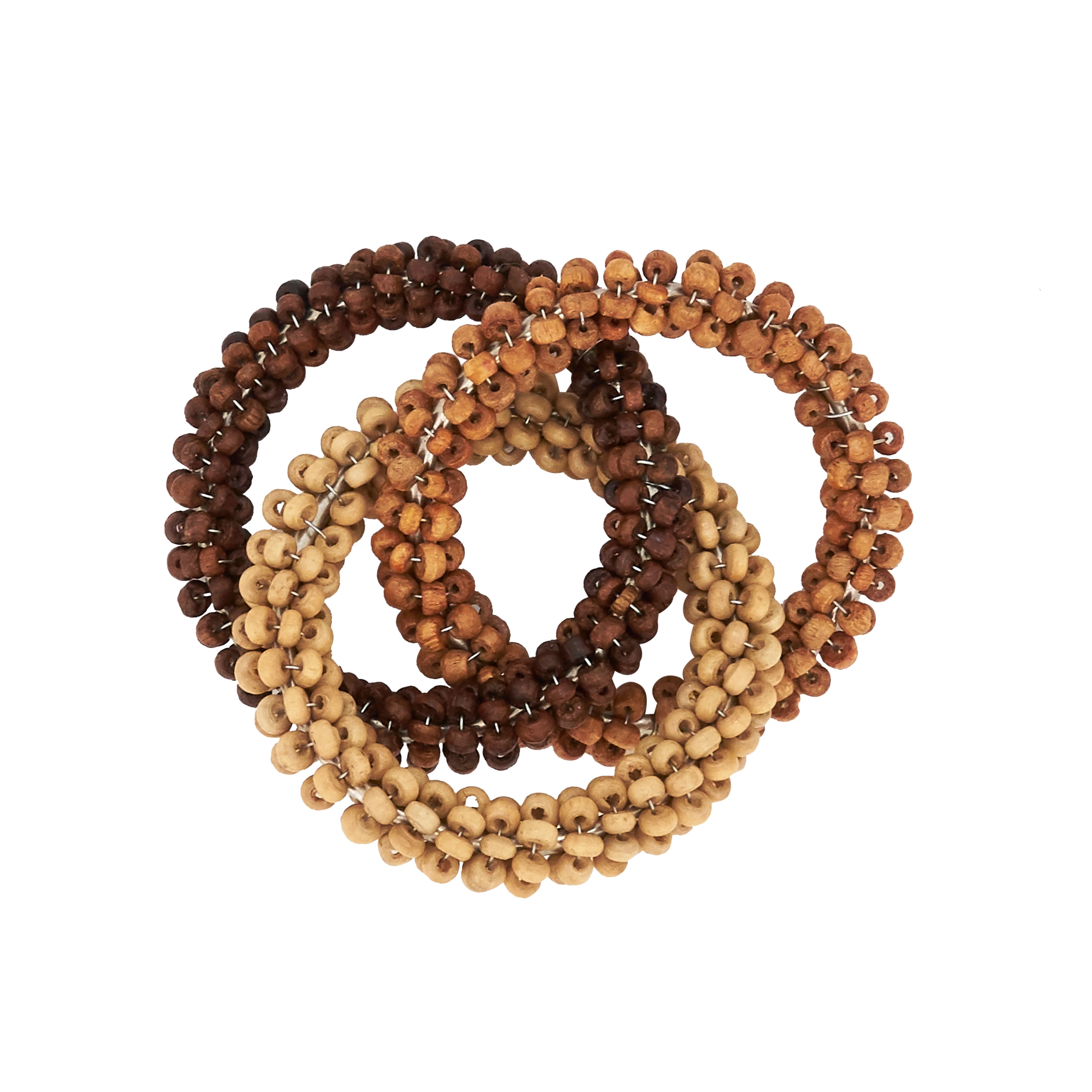 Napkin Rings With Beaded Interlock Design (Set of 4)