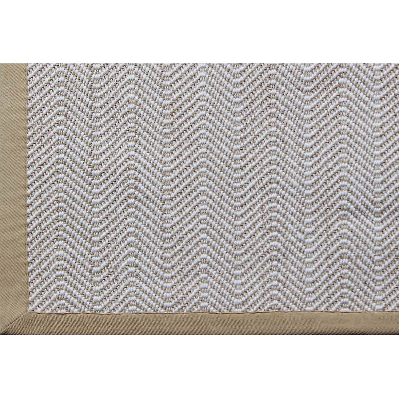 A1HC Sisal and Wool Rug, Natural Fiber Area Rugs with NonSkid Latex