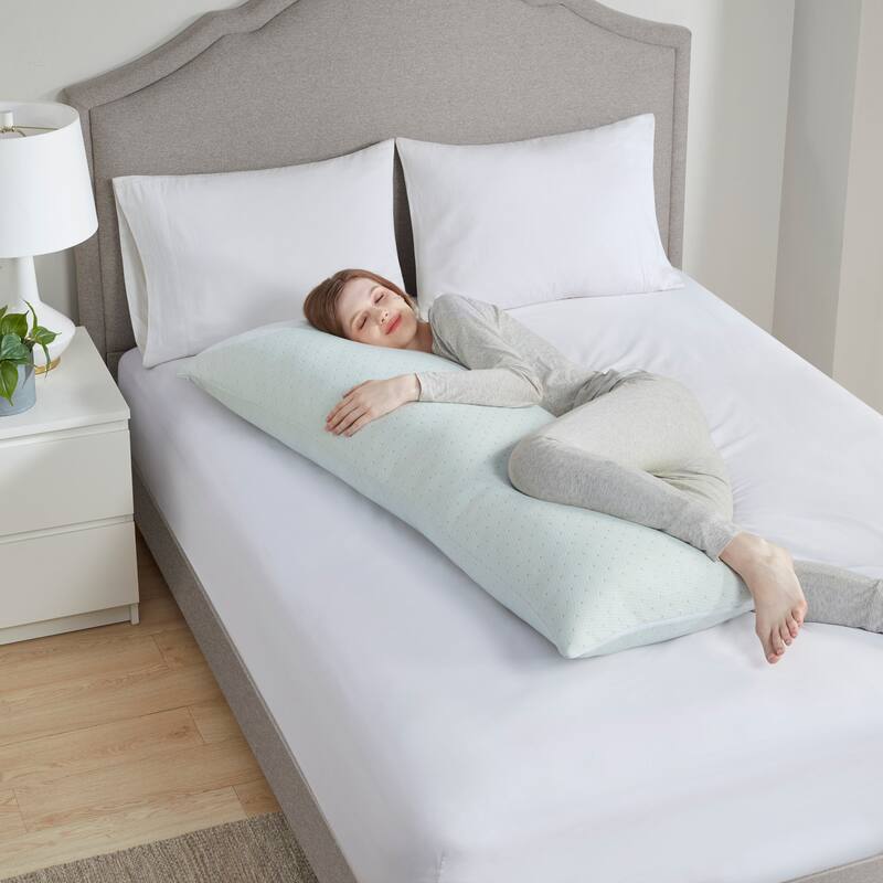 Madison Park Rayon from Bamboo Ivory Shredded Memory Foam Pillow with Cover