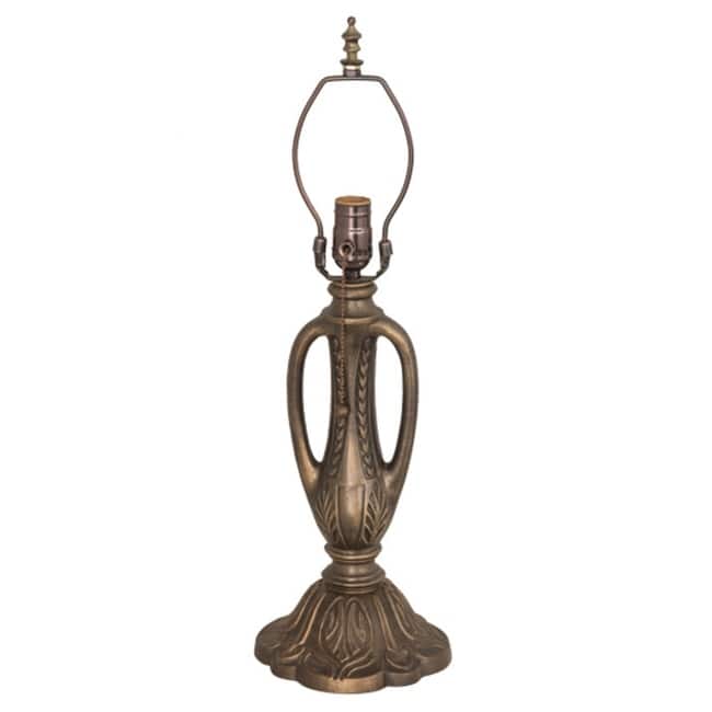 Meyda Tiffany 30250 Handled 14" Tall Lamp Base - Vintage Copper