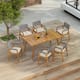 Option Grey Rope Chair+Teak Finish Table
