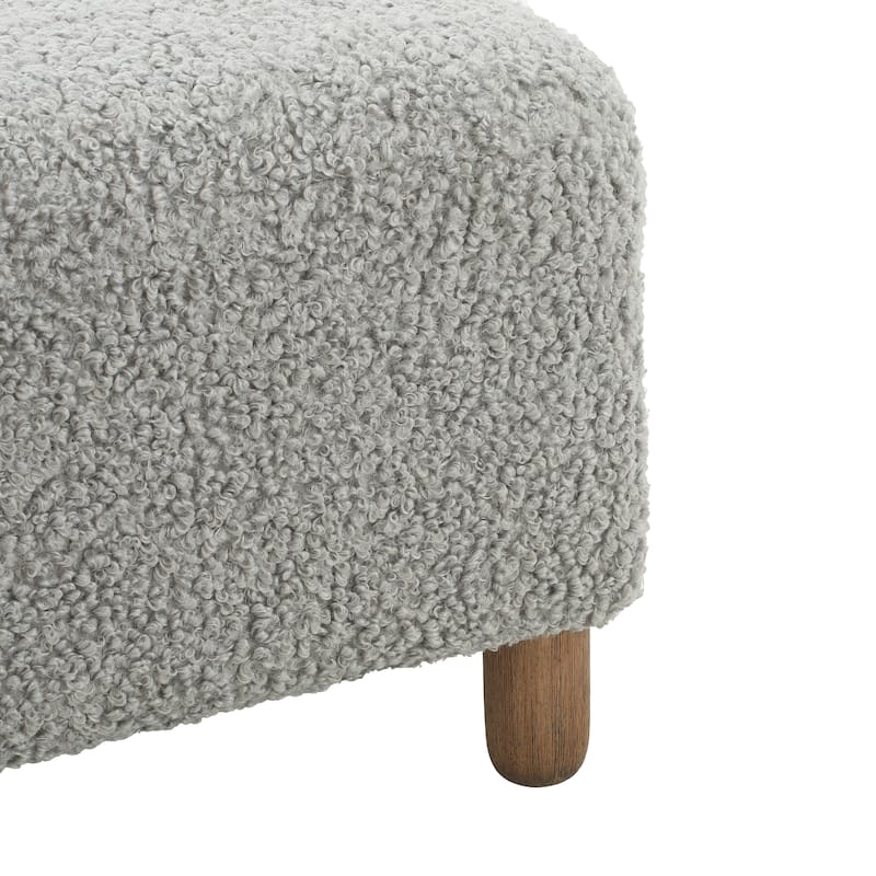 Comfortable Upholstered Ottoman,Bedroom End Bench,Grey