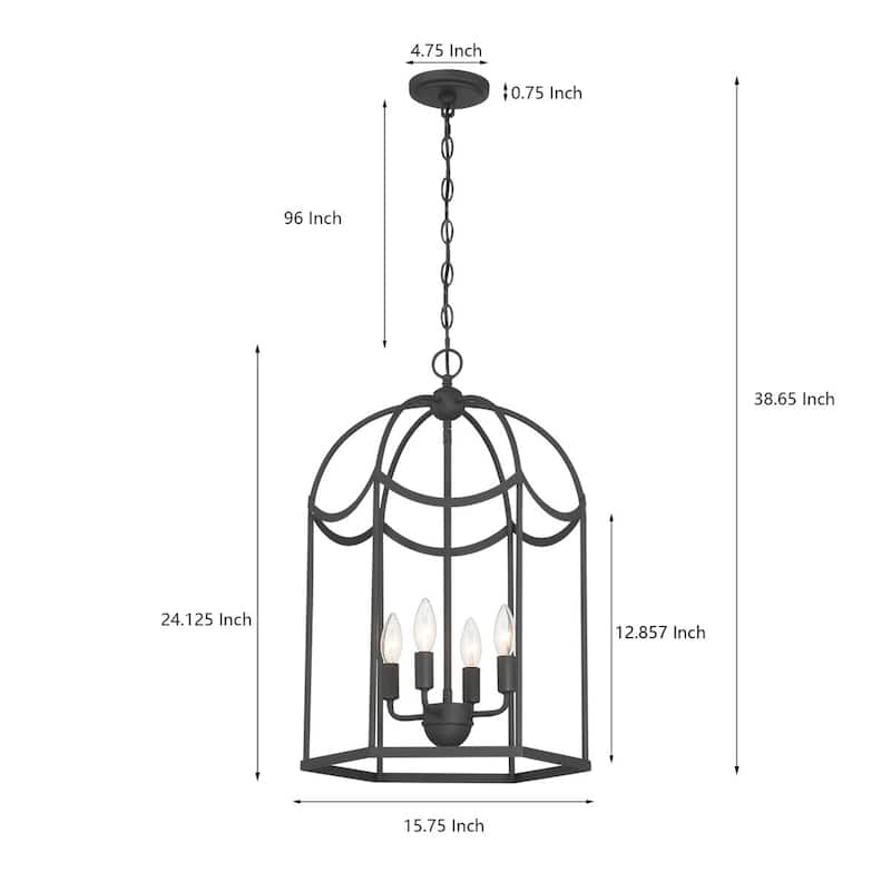 Acroma Dimmable Geometric Lantern Drum Chandeliers