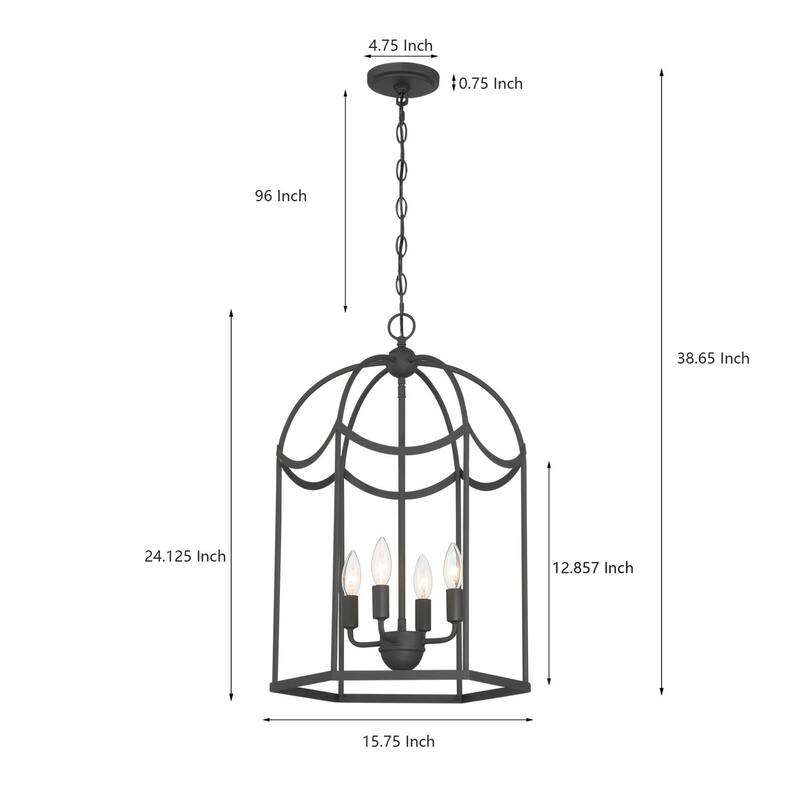 Acroma Dimmable Geometric Lantern Drum Chandeliers