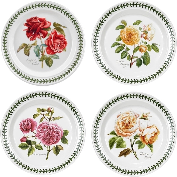 Portmeirion Botanic Roses Collection Dinner Plate Set of 4 - 10.5