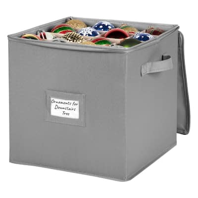 Christmas Ornament Storage Container – Heavy Duty 600D Canvas