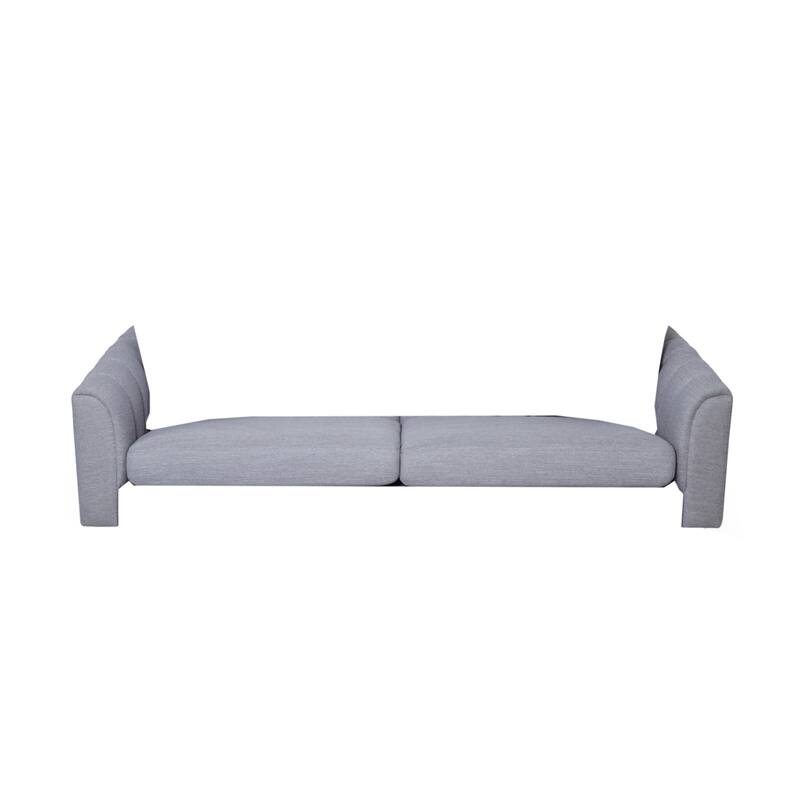 Grey Fabric 3-SEATER SOFA with Contemporary Design and Accent Pillows
