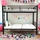 preview thumbnail 2 of 13, Bunk Bed Twin Over Twin Size with Ladder and high Guardrail, Able to Split, Metal Bunk Bed, Storage Space, Noise Free,