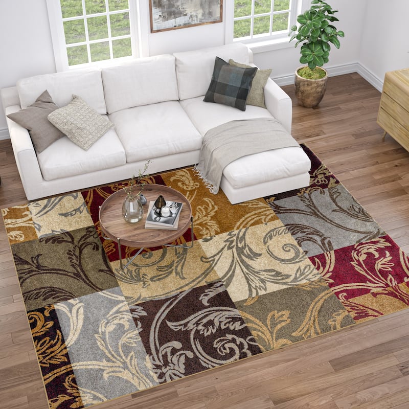 Infinity Transitional Floral Indoor Area Rug