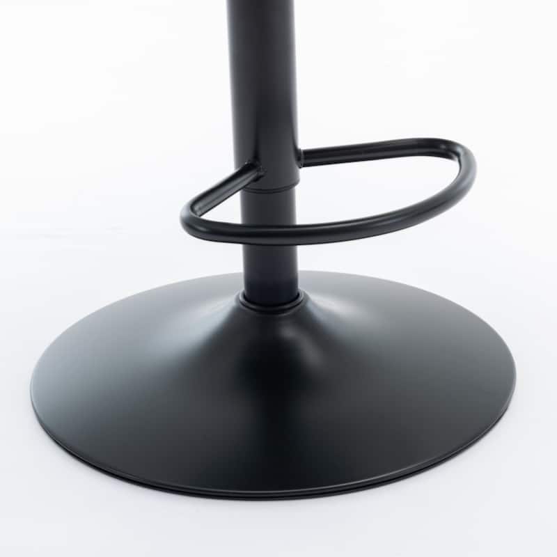 Modern Upholstered Bar Stools with Backs Comfortable Tufted for Home Pub and Kitchen Island,Green,Set of 2