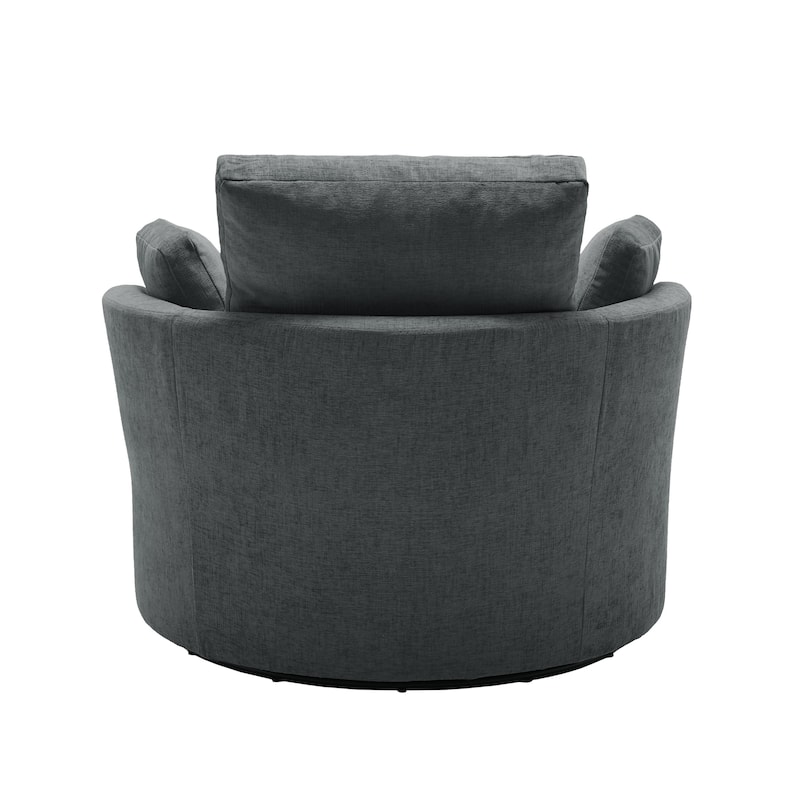 Upholstered Barrel Swivel Accent Chairs