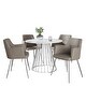 preview thumbnail 1 of 2, Porch & Den Canary-Duved Silver 5-Piece Dining Set Grey Faux Leather