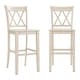 preview thumbnail 17 of 16, Ronda X-Back Bar Height Chairs (Set of 2) Antique White
