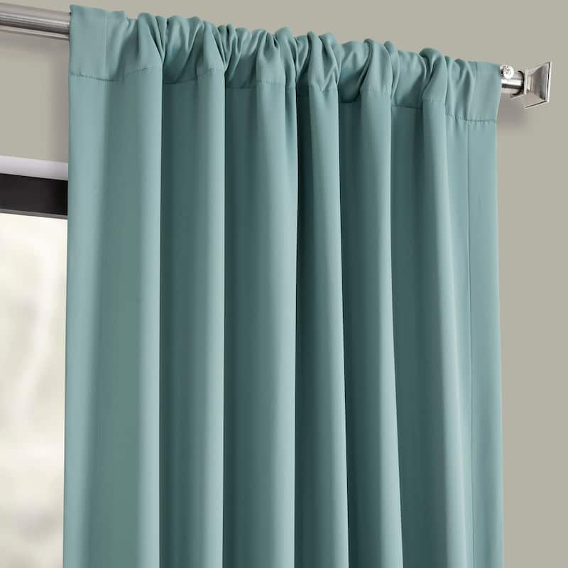 Exclusive Fabrics Room Darkening 96-inch Curtain Panel Pair (2 Panels)
