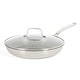 preview thumbnail 4 of 10, Martha Stewart Badgley Hybrid Nonstick 12 Inch TriPly Stainless Steel Large Fry Pan With Lid & Stay Cool Handle