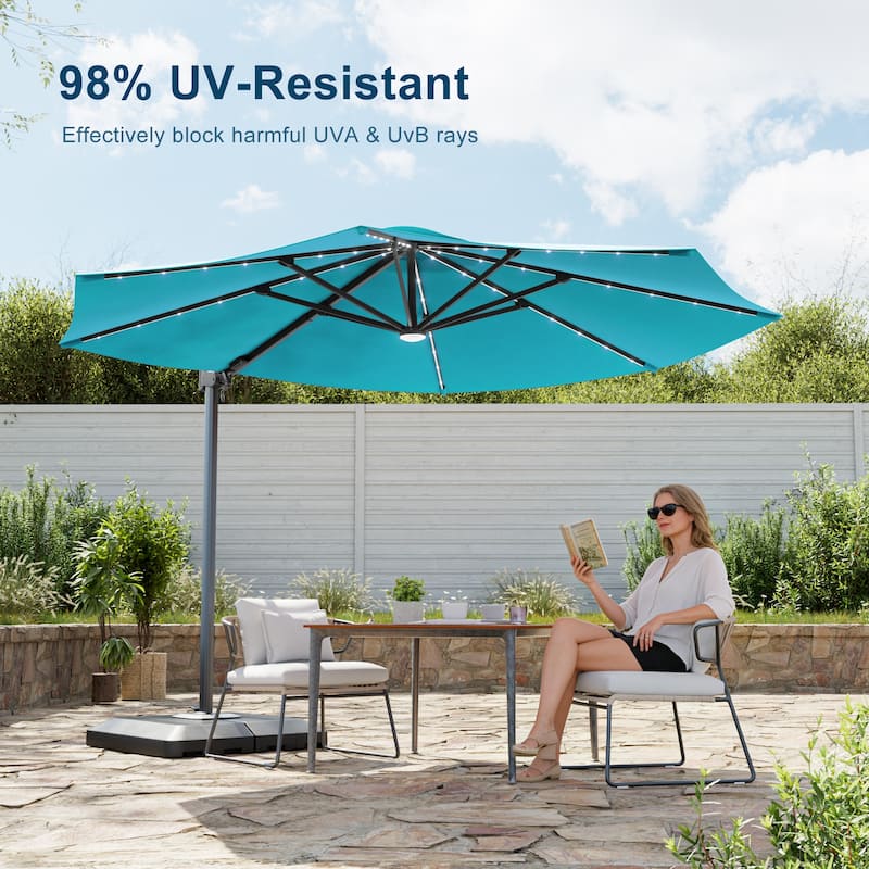 Outdoor 10FT LED Patio umbrella for Garden