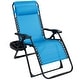 preview thumbnail 1 of 11, Costway Oversize Lounge Chair Patio Heavy Duty Folding Recliner - Single Blue