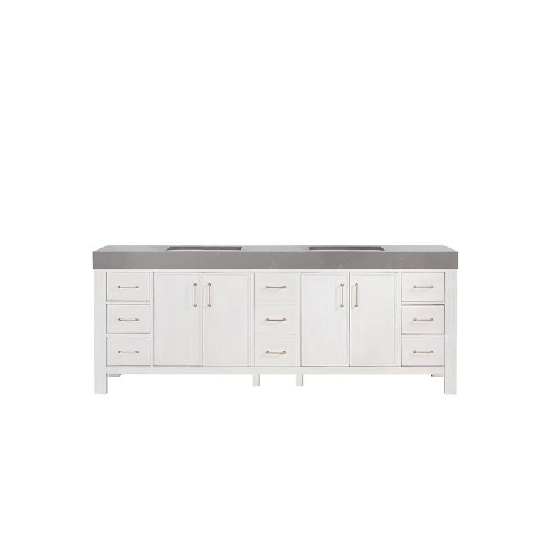 Miseno MV-NM-703884 León 84" Free Standing Double Basin Vanity Set