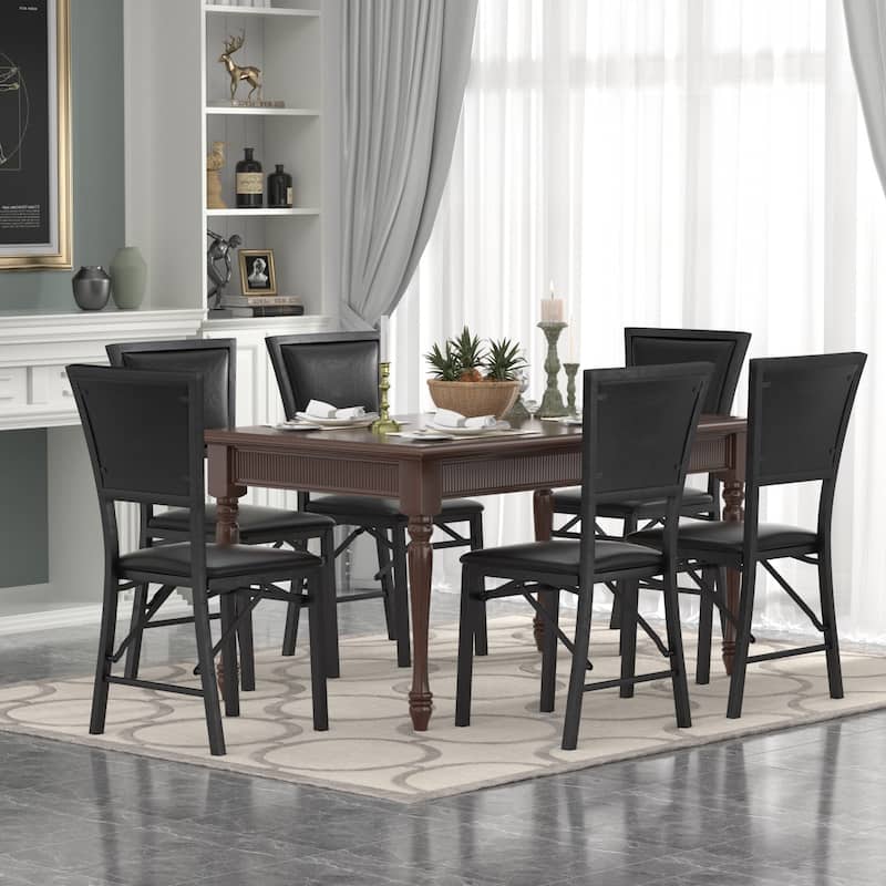 VECELO Folding Dining Chairs Set of 2/4/6 with Cushion Parson Classic Upholstered Folding Chairs,Modern 33" Parson Chairs