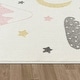 preview thumbnail 9 of 10, Kids Rug with Pastel Mountains dreamy Stars and Moon for Nursery