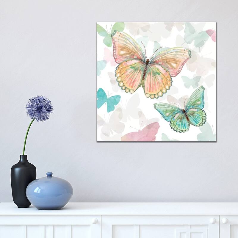 iCanvas "Asbury Garden Butterflies I" by Carol Robinson Canvas Print - 18x18x1.5