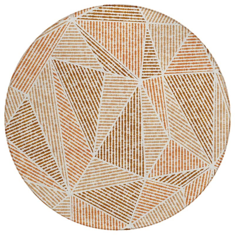 HomeRoots Geometric Transitional Rectangle Outdoor Rug