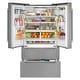 preview thumbnail 17 of 17, Cosmo 22.5 cu. ft. 4-Door French Door Refrigerator with Pull Handles in Stainless Steel, Counter Depth