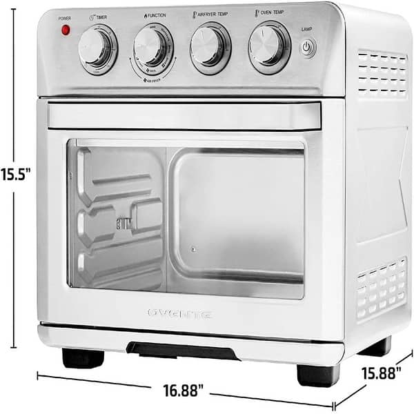 Gourmia Fryer Toaster Oven Combo, 17 Presets, 1700W, French Door, Digital, 24L, Black, Model GTF7460 10 thumbnail image