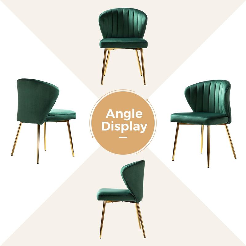 Aruna Accent Chair with Metal Legs 20''W X 19.5 ''D X 29''H by HULALA HOME