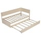 preview thumbnail 14 of 28, Twin Wood Daybed with Trundle, Guardrail, Beige, Vintage Style, No Box Spring Needed
