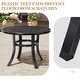 preview thumbnail 8 of 12, Outdoor Cast Aluminum Patio Side Table Round Table with Umbrella Hole - 24.02" Dia. x 17.52" H