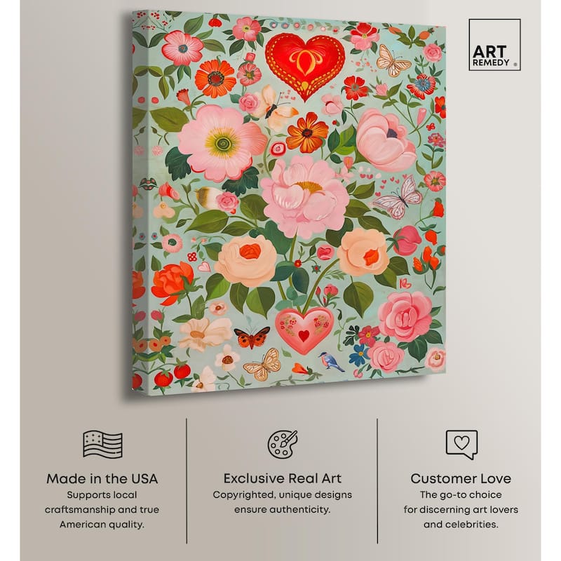 Festival of Flowers Canvas by Art Remedy, Gallery Wrapped