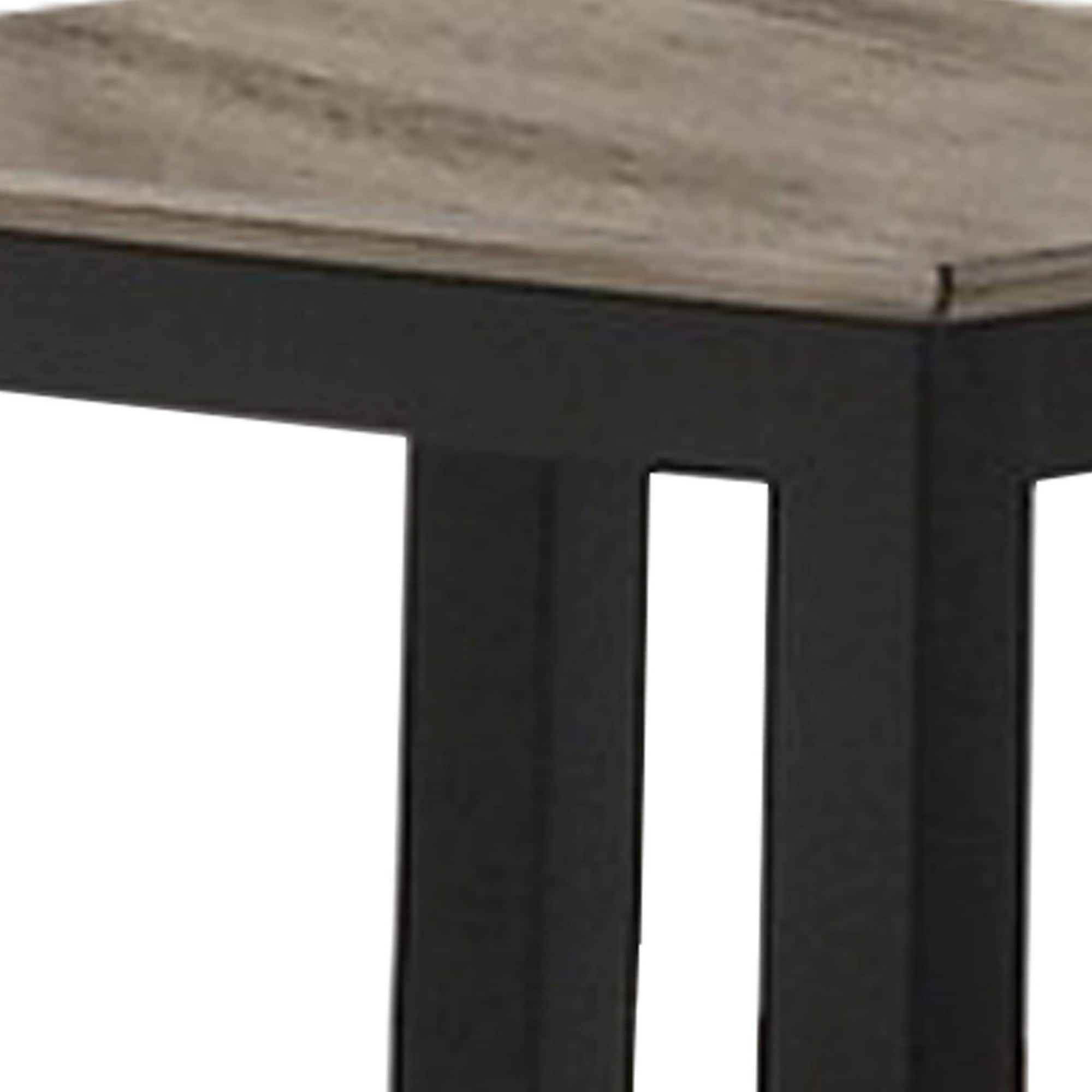 Wooden end table with dimensions 22 inches by 22 inches.