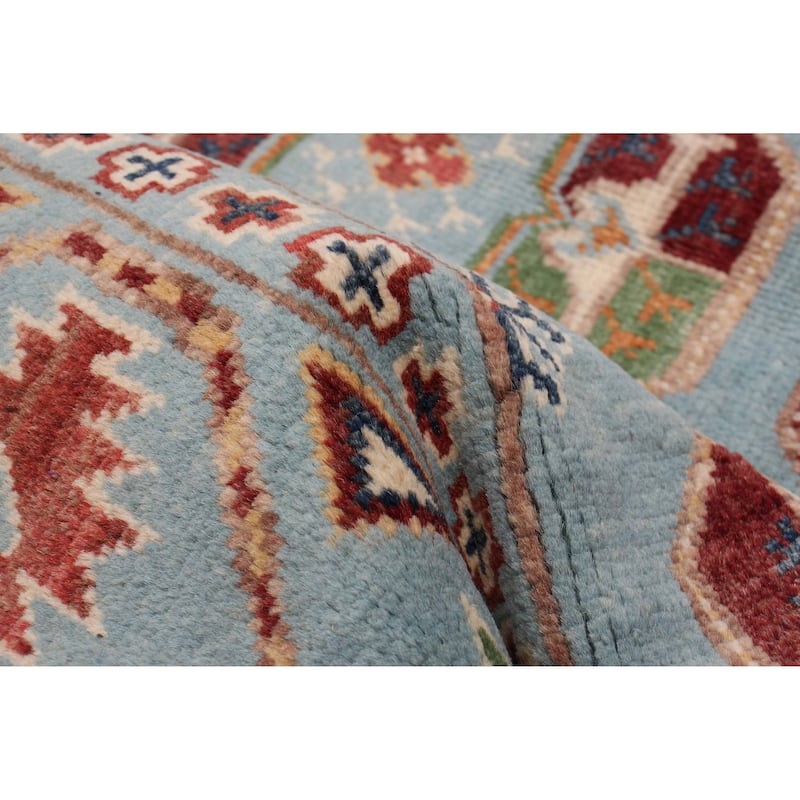 ECARPETGALLERY Hand-knotted Uzbek Ghazni Blue Wool Rug - 3'10 x 6'1