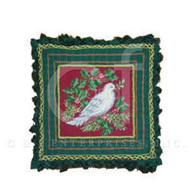 Doves Needlepoint Pillow