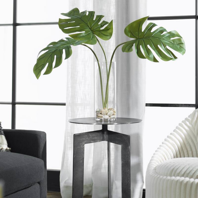 Uttermost 60181 Ibero 30" Tall Glass and Stone Faux Flora Planter