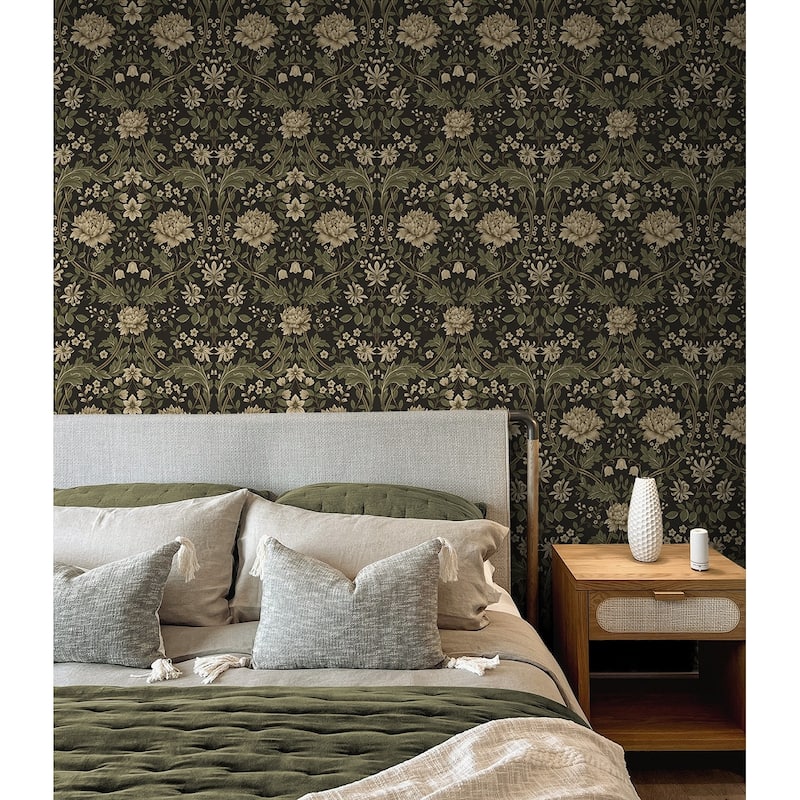 NextWall Honeysuckle Trail Peel and Stick Wallpaper