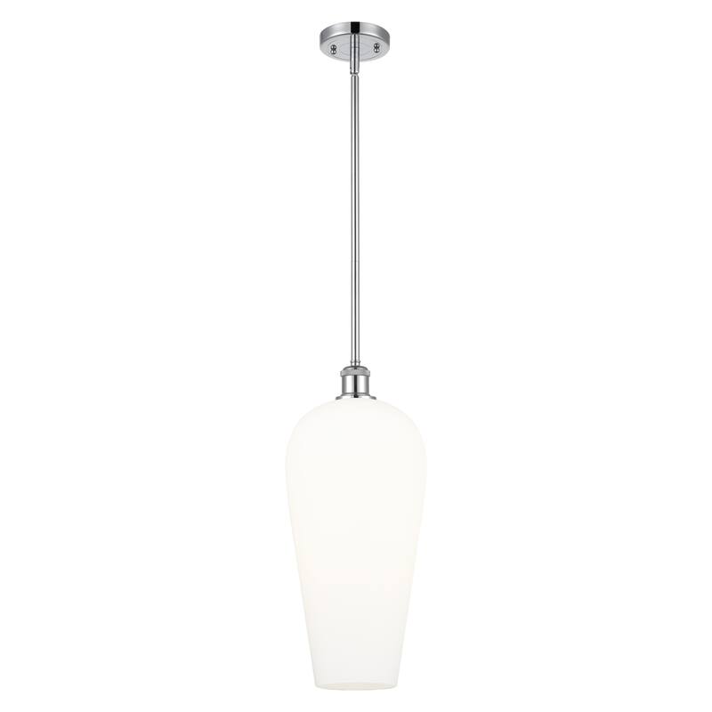 Innovations Lighting Endless Possibilities Ballston - Chelsea - 1 Light 8" Stem Hung Mini Pendant - Polished Chrome/White
