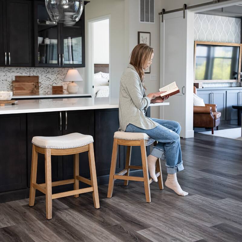 Maven Lane Sophia Saddle Kitchen Dining Stool