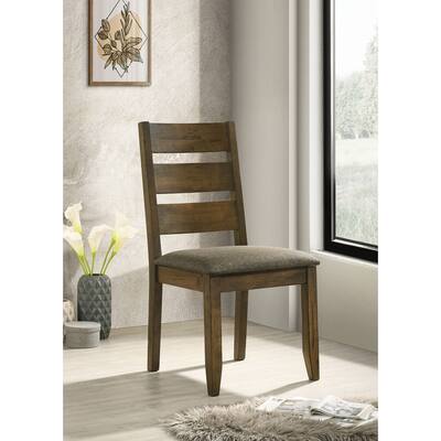 Coaster Furniture Alston Ladder Back Dining Side Chairs Knotty Nutmeg and Grey (Set of 2) - 20.00'' x 22.75'' x 38.00''